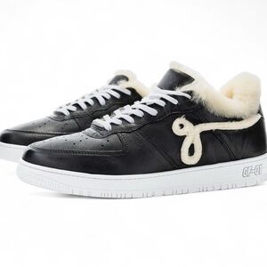 John Geiger Shearling Black GF-01 Sneakers